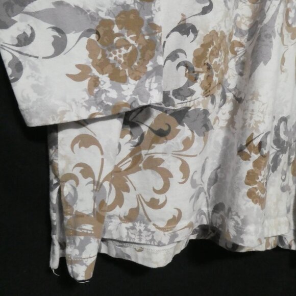 ALFRED DUNNER | large | Floral Long Sleeve Shirt | Beautiful and Unique Neckline - Picture 9 of 16